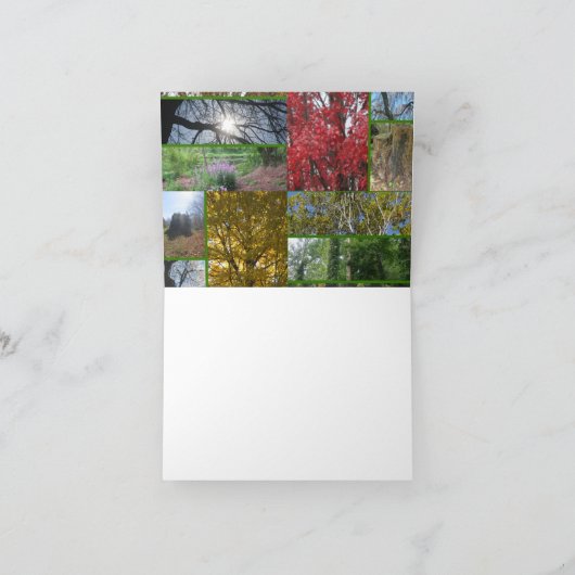 Bos/Bomen Collage Bedankkaart (Binnen)