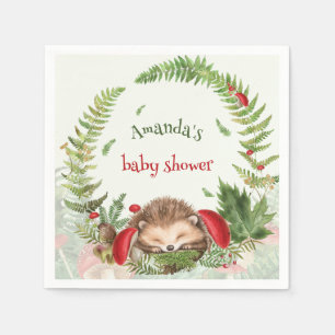 Bos bos bloemrijke baby egel baby shower servet
