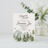 Bos bos geboortepartij uitnodiging (Staand voorkant)