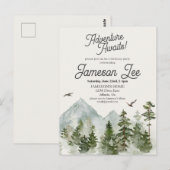 Bos bos geboortepartij uitnodiging (Voorkant / Achterkant)