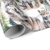 bos bos pack van wolven cadeaupapier (Rol Hoek)