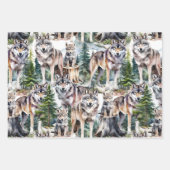 bos bos pack van wolven inpakpapier vel (Voorkant)