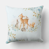 bos Bosdieren Blauwe boomplant Kussen (Achterkant)