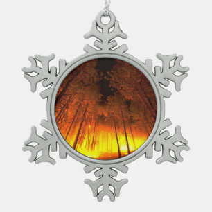 Bos Brand Tin Sneeuwvlok Ornament