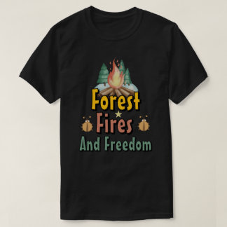 Bos, branden en vrijheid t-shirt