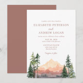 Bos bruiloft | Rustieke bergen Kaart (Voorkant / Achterkant)