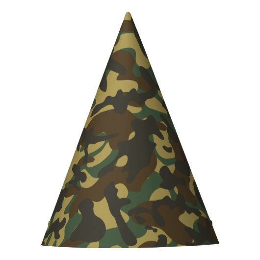 Bos camouflage feesthoedjes (Voorkant)