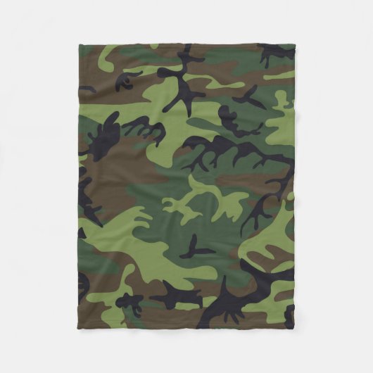 Bos camouflage fleece deken (Voorkant)