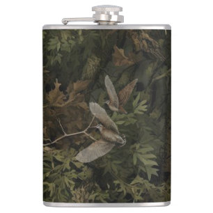 Bos camouflage met Houtsnip Heupfles