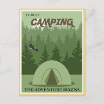  Bos camping briefkaart