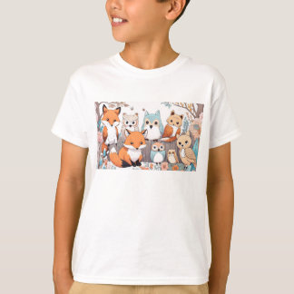 Bos Dieren - Vos en Uil T-shirt