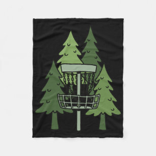 Bos Disc Golf Schets Grappige Disc Golf Scene Fleece Deken