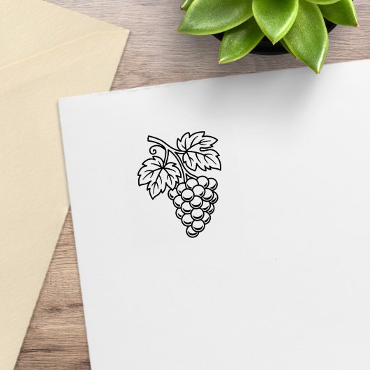 Bos druiven 1x1 rubberstempel