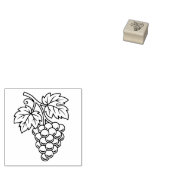 Bos druiven 1x1 rubberstempel (Gestempeld)