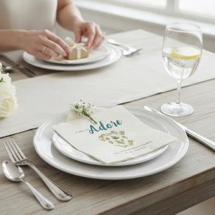 Bos Eikenblad "Adore" Baby Shower Servet