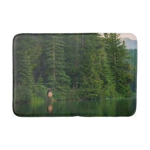 Bos   Elk in het nationale park Alberta Banff Badmat