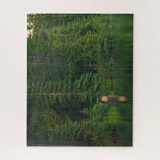 Bos | Elk in het nationale park Alberta Banff Legpuzzel (Verticaal)