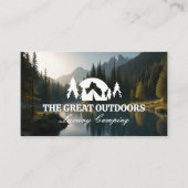 Bos en het meer | Camping Logo Visitekaartje (Voorkant)