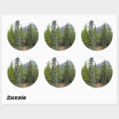 Bos en Mountain Scene Ronde Sticker (Vel)