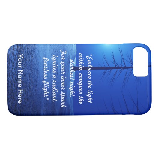 Bos Esthetisch Landschap Donkerblauw motivatie Case-Mate iPhone Case (Achterkant (Horizontaal))