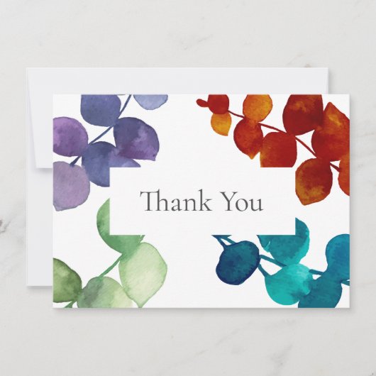 Bos Eucalyptus Bladeren Dank je wel Bedankkaart (Voorkant)