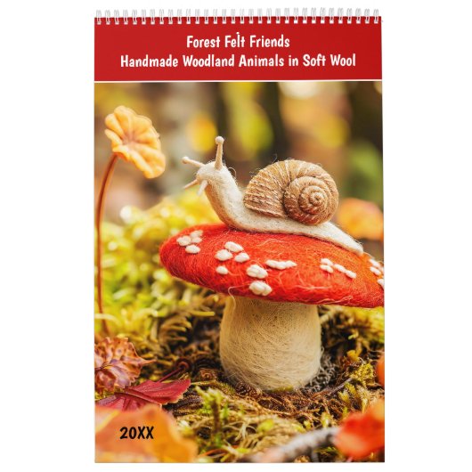 Bos Filten Vrienden Kalender – Handgemaakte Houten (Hoes)