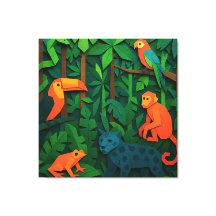 Bos gevouwen dieren – Tropische jungle wilde diere