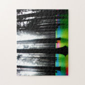 Bos gevuld met bomen Omringd Gekleurd Water Legpuzzel (Verticaal)