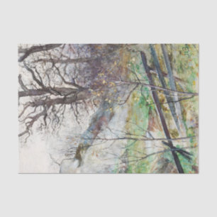 Bos Glade met hek door Julia Beck Tissuepapier