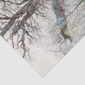 Bos Glade met hek door Julia Beck Tissuepapier (Detail)