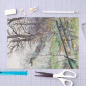 Bos Glade met hek door Julia Beck Tissuepapier (Craft)