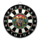 Bos Grizzly met Target Overlay Dartbord (Voorkant)