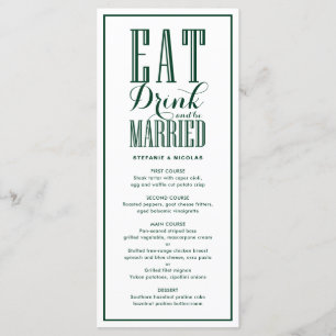 Bos Groen Eet, Drink en worden getrouwd Bruiloft Menu