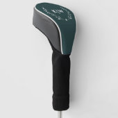 Bos groen en wit | Monogram moderne Initialen Golfheadcover (Schuin)
