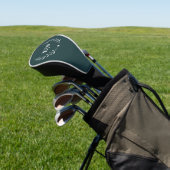 Bos groen en wit | Monogram moderne Initialen Golfheadcover (Insitu)