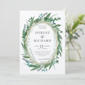 Bos Groen Geometrisch  Lijst Kaart (Staand voorkant)