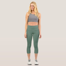 Bos Groen Hoge Taille Yoga Capris