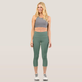 Bos Groen Hoge Taille Yoga Capris