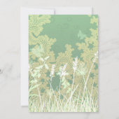  bos groen landschap foto bruiloft save the date (Achterkant)