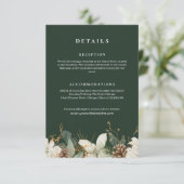 Bos groene waterverf bruiloft informatie informatiekaartje (Staand voorkant)