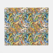 bos hagedis kluit fleece deken (Voorkant (Horizontaal))