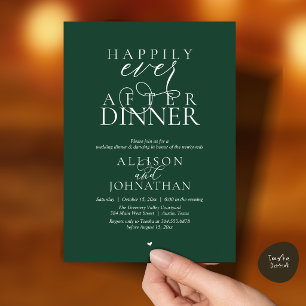 Bos Happily Ever After Diner Moderne Bruiloft Kaart