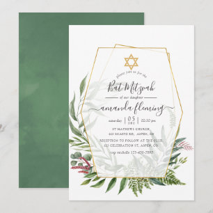 Bos Herbarium Geometrische Bat Mitzvah Kaart