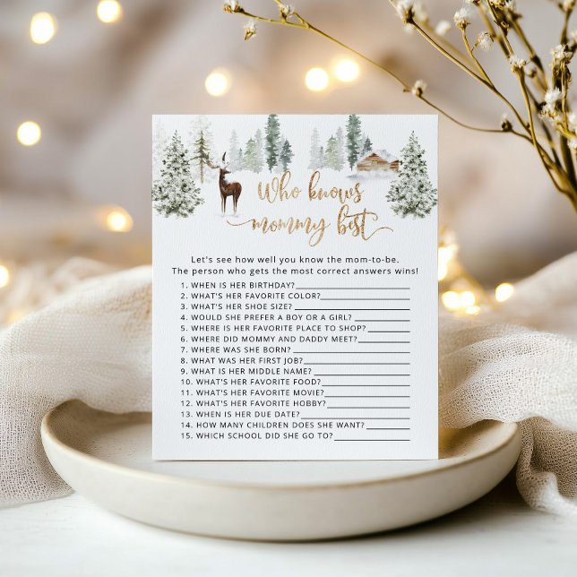 Bos hert Wie kent mama het beste spel (Creator heeft geüpload)