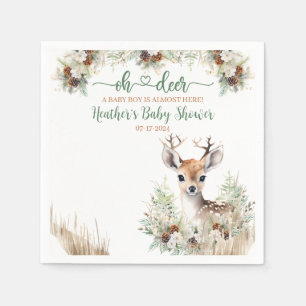Bos Herten Baby Shower Jongen Servet