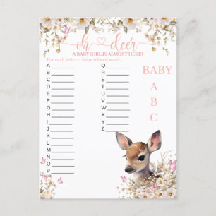 Bos Herten Baby Shower Spel Briefkaart