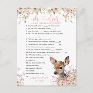 Bos Herten Baby Shower Spel Briefkaart