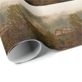 Bos houten huis: rustige scène cadeaupapier (Rol Hoek)