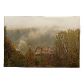 Bos houten huis: rustige scène kussensloop (Achterkant)