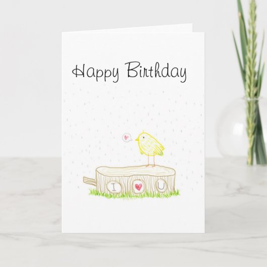 Bos I houdt van u krabbel Kaart (Voorkant)